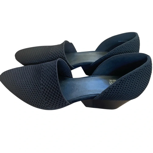 Eileen Fisher Shoes - Eileen Fisher Hallo Black Stretch knit d’Orsay pump sz 7.5